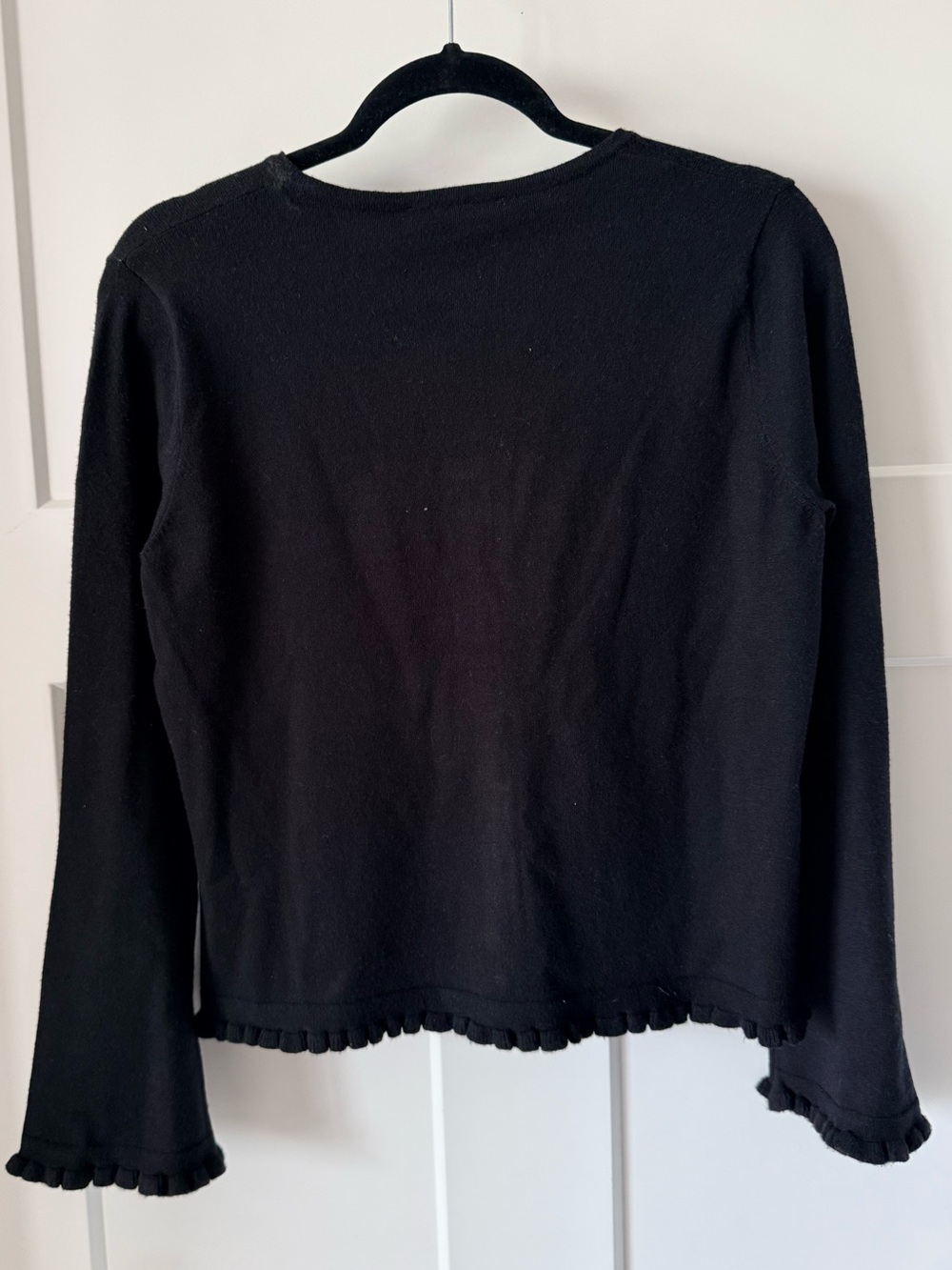 La Vila Milano Black Faux Button-Front Knit Sweater NWT Size Medium - Picture 2 of 5
